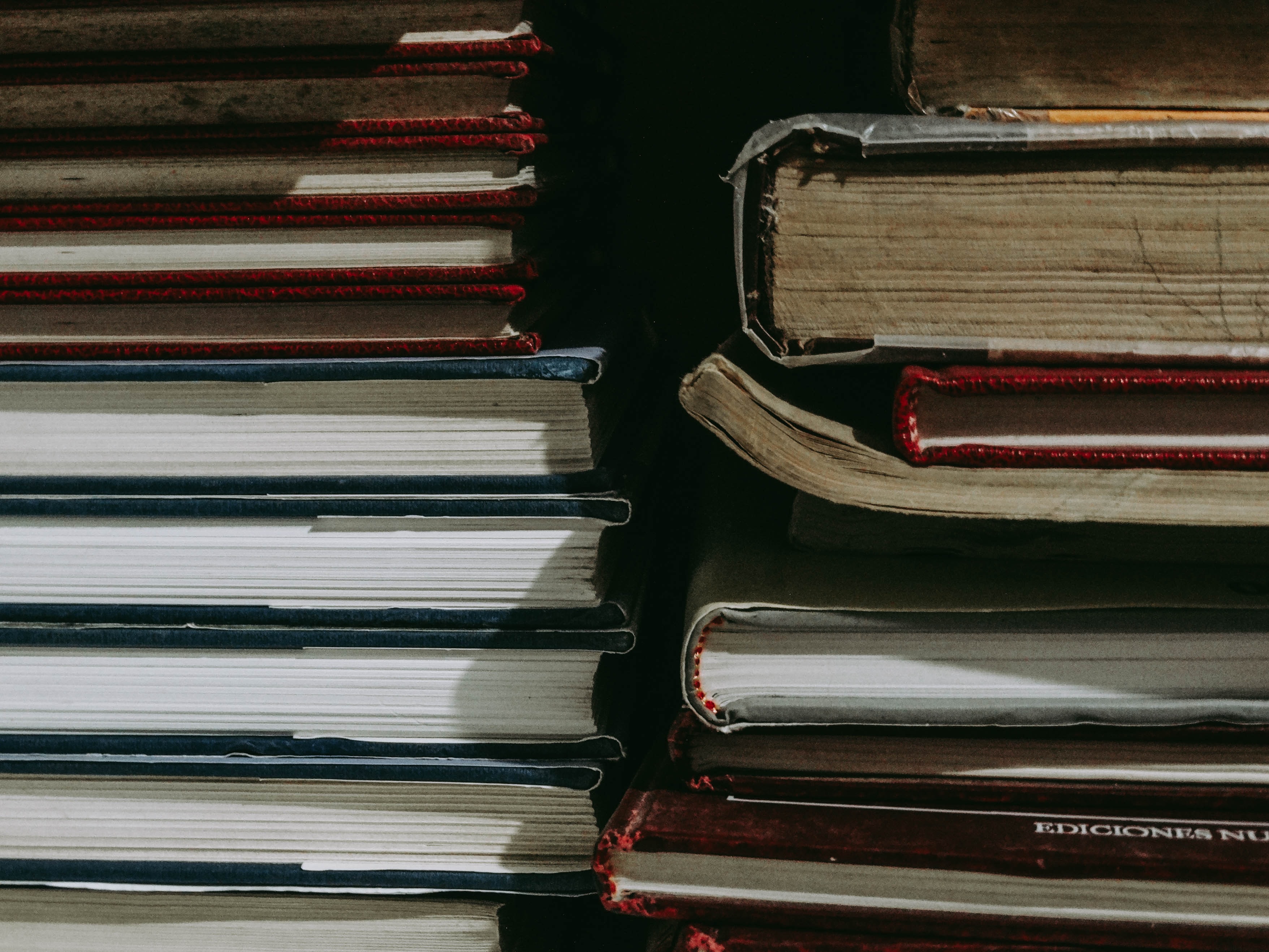 Stack of textbooks